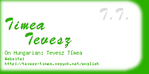 timea tevesz business card