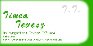 timea tevesz business card